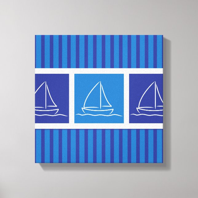 Yachtmuster Leinwanddruck (Vorderseite)