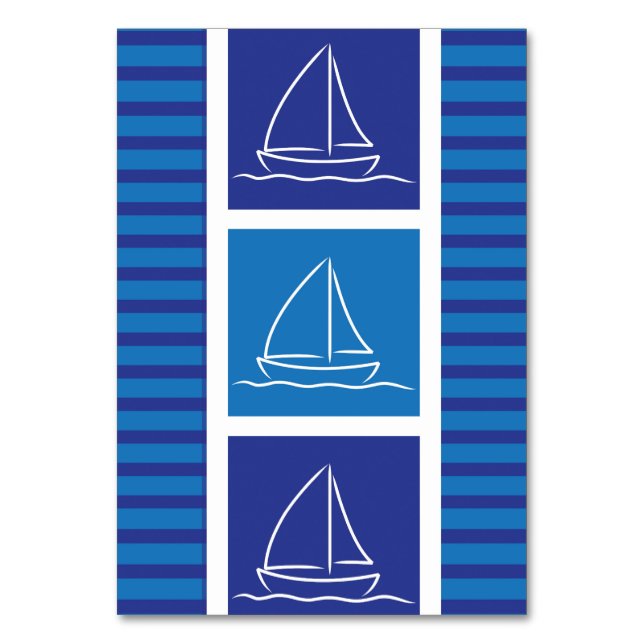 Yachtmuster Tischnummer (Vorderseite)