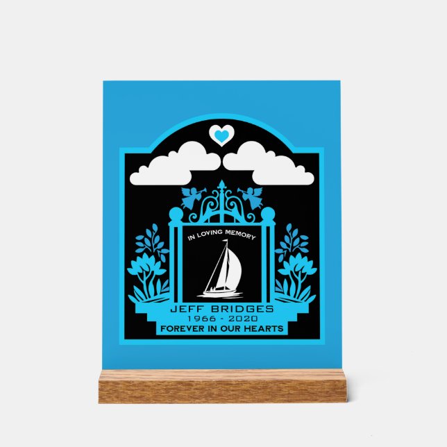 Yachtsman | Yachtsfrau-Beerdigung Acrylschild (Vorderseite)