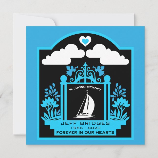 Yachtsman | Yachtsfrau-Beerdigung Karte (Vorderseite)