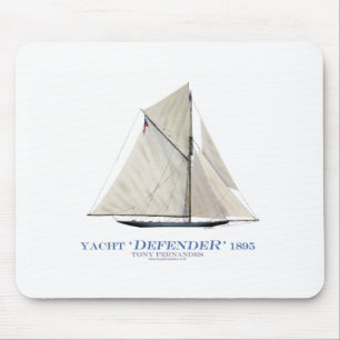 Yachtverteidiger 1895 mousepad
