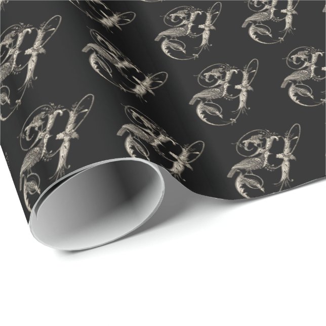 Yacou Bird Muster Wrapping Paper Geschenkpapier (Rolleneckpunkt)