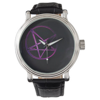 yaei lila Pentagramm Armbanduhr