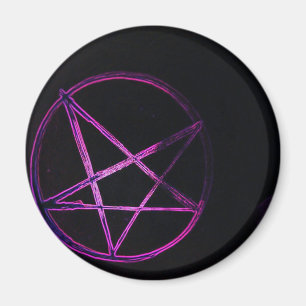 yaei lila Pentagramm Magnet