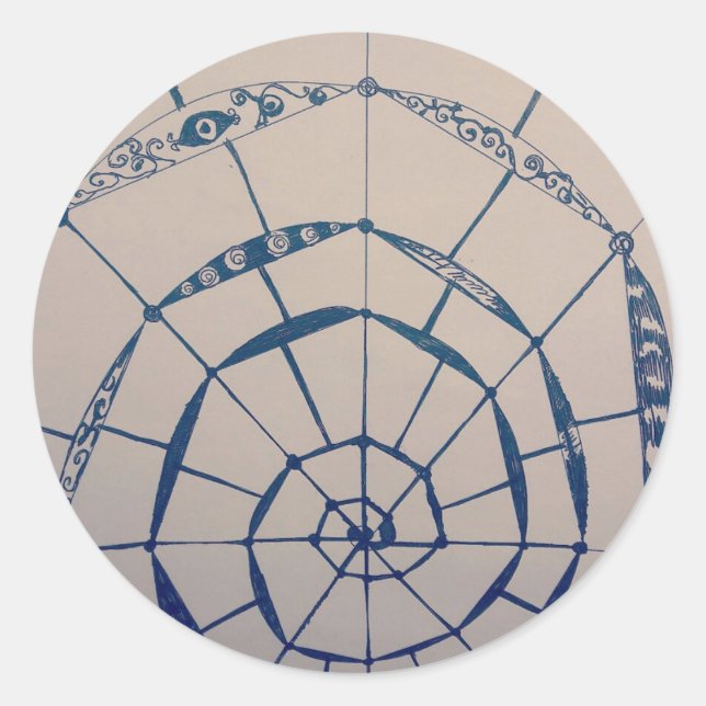 yaei spiderwebs art  runder aufkleber (Vorderseite)