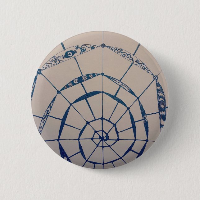 Yaei-Spinnennetze Button (Vorderseite)