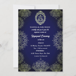 Yagnopavit Upanayanam Hindu Thread Janeu Zeremonie Einladung