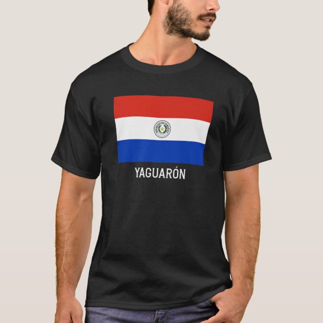 Yaguaron Paraguay Flag Emblem Escudo Bandera Crest T-Shirt (Vorderseite)