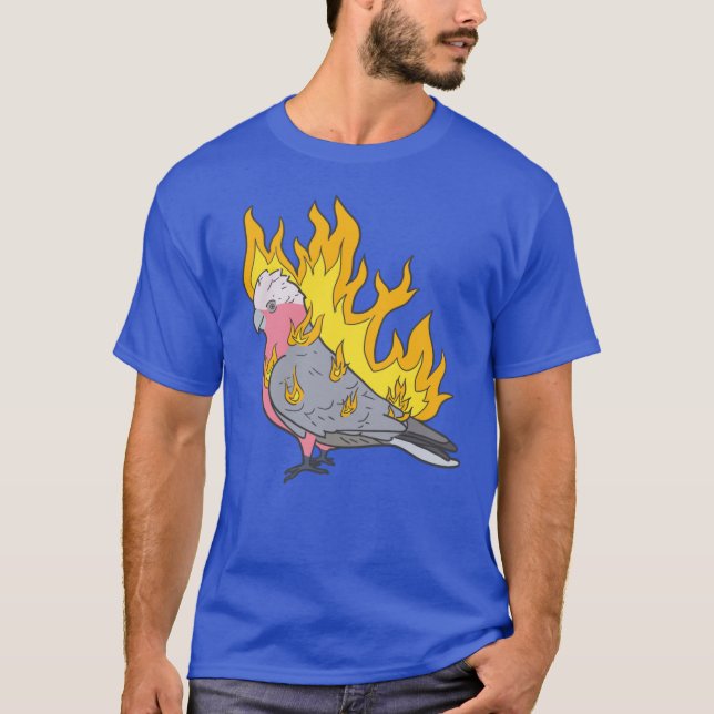 YAH FLAMIN GALAH Retro T-Shirt (Vorderseite)
