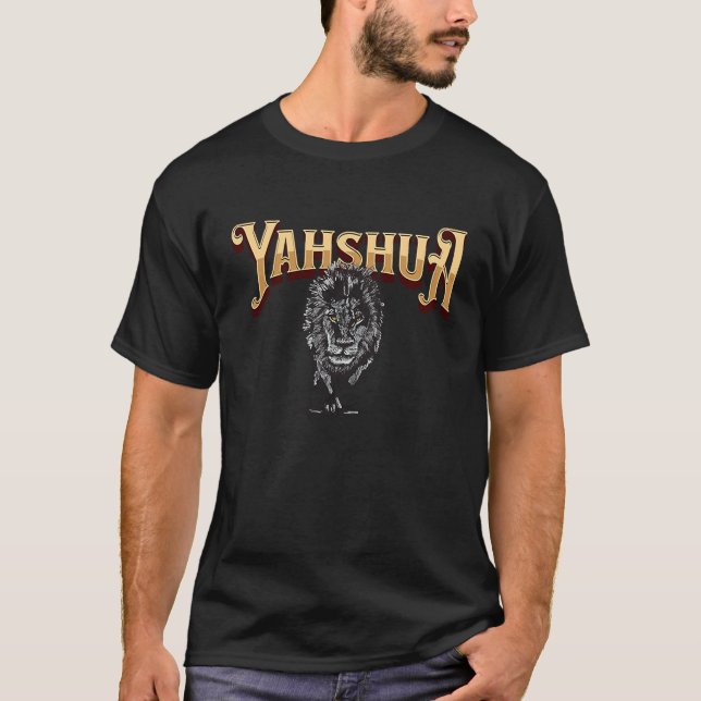 Yahshua ist König Bibel Bibel Zitat Hebräische Isr T-Shirt (Vorderseite)
