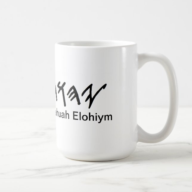Yahuah Elohiym Kaffee-Tasse Tasse (Rechts)