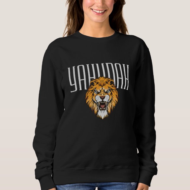 Yahudah The Lion  Awakened By Yah Hebrew Israelite Sweatshirt (Vorderseite)