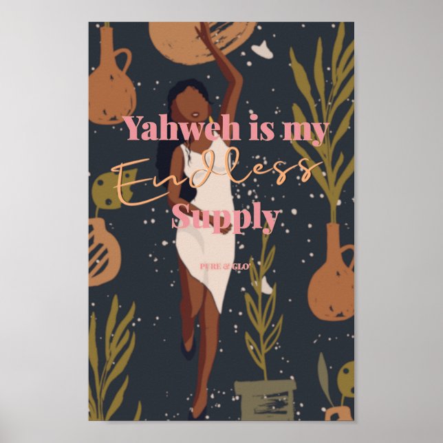 Yahweh Affirmation Poster (Vorne)