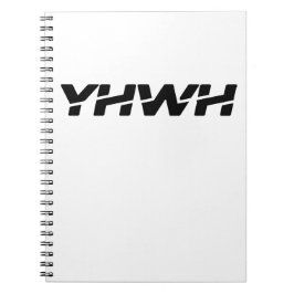 Yahweh Black Spiral Notebook Notizblock