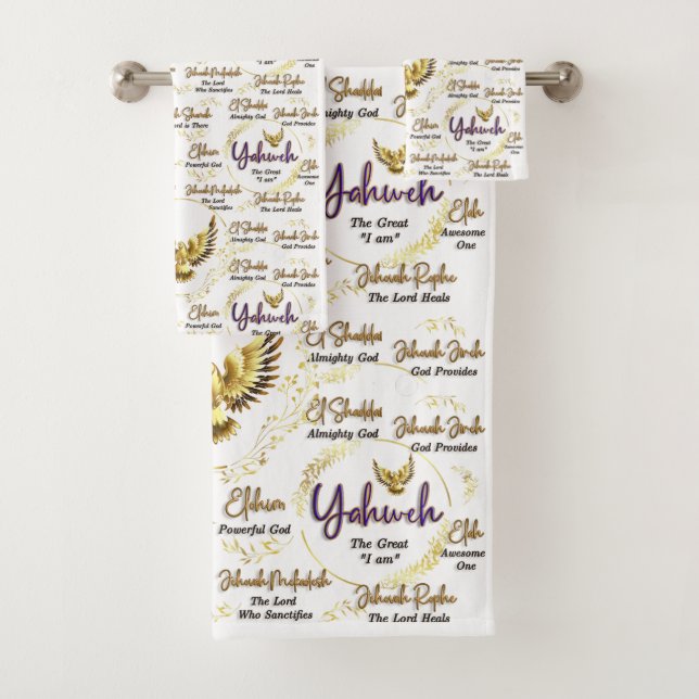 Yahweh Handtuch Set-Pessach Geschenke Badhandtuch Set (Insitu)