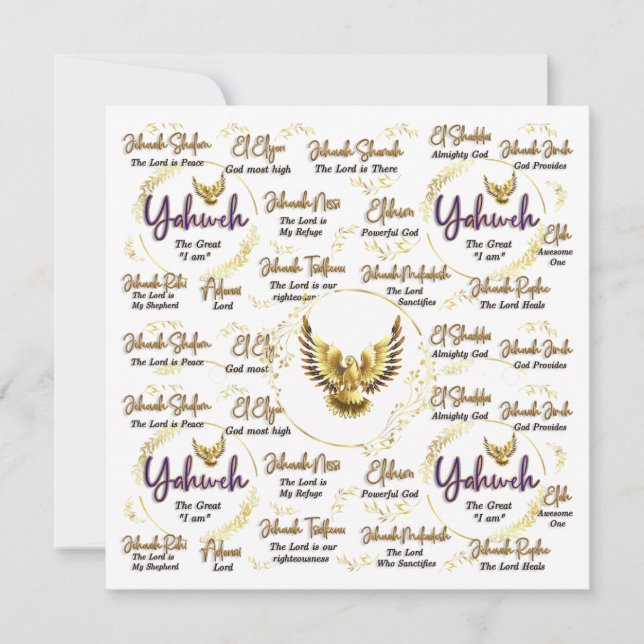 Yahweh Passover Card (Vorderseite)