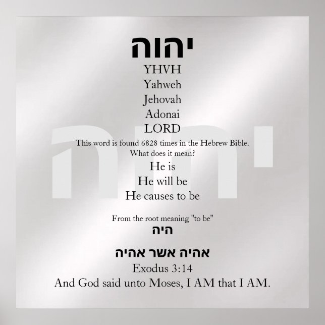 Yahweh Poster (Vorne)