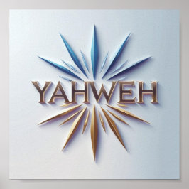 Yahweh Poster Print | Ai Christlich Matte Wall Art