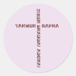 Yahweh Rapha Jireh Christian Runder Aufkleber