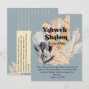 Yahweh Shalom   Namen Gottes Gottesfürchtige Schri Postkarte