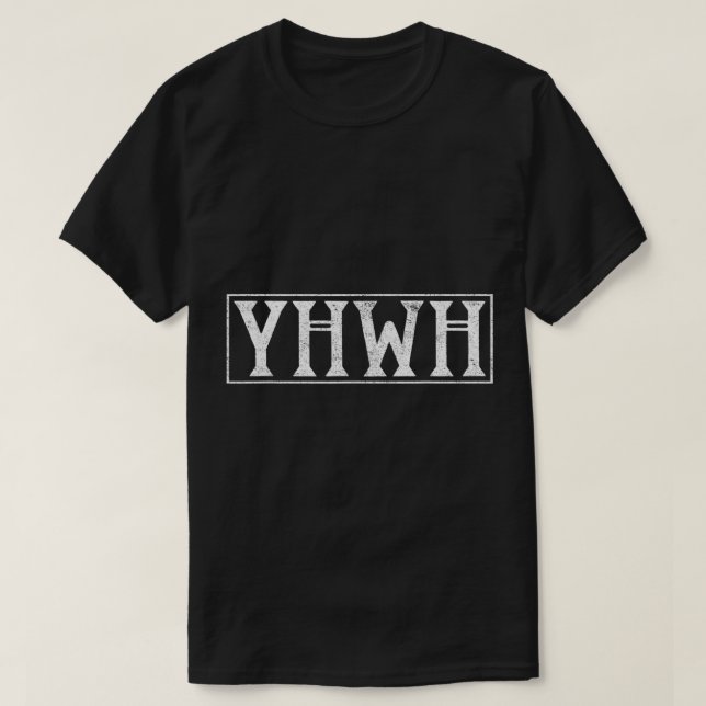 Yahweh Yah YHWY Yahveh Name Gottes Hebräisch T-Shirt (Design vorne)