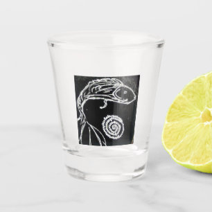 Yaie Betta zeichnend Fische Schnapsglas