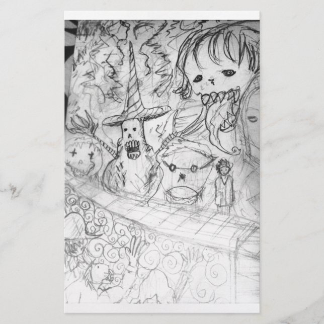 Yaie-Monster-Manga-Tier Briefpapier (Vorderseite)