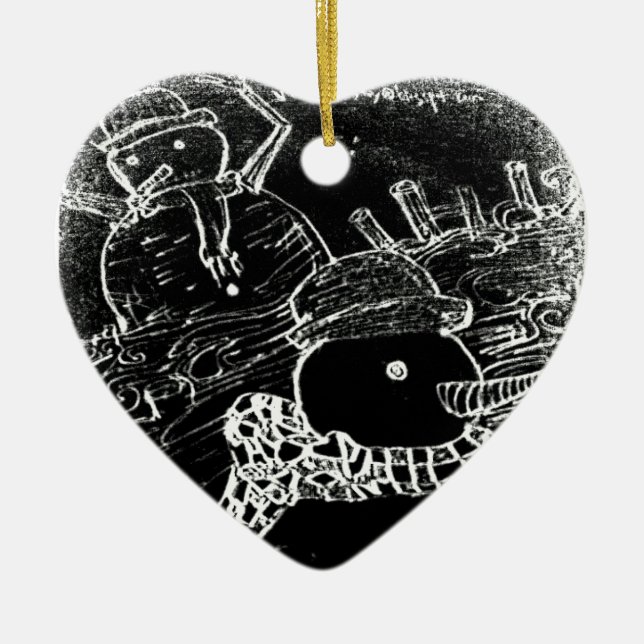 Yaie-Schneewächter Keramik Ornament (Vorne)