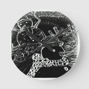 Yaie-Schneewächter Runde Wanduhr