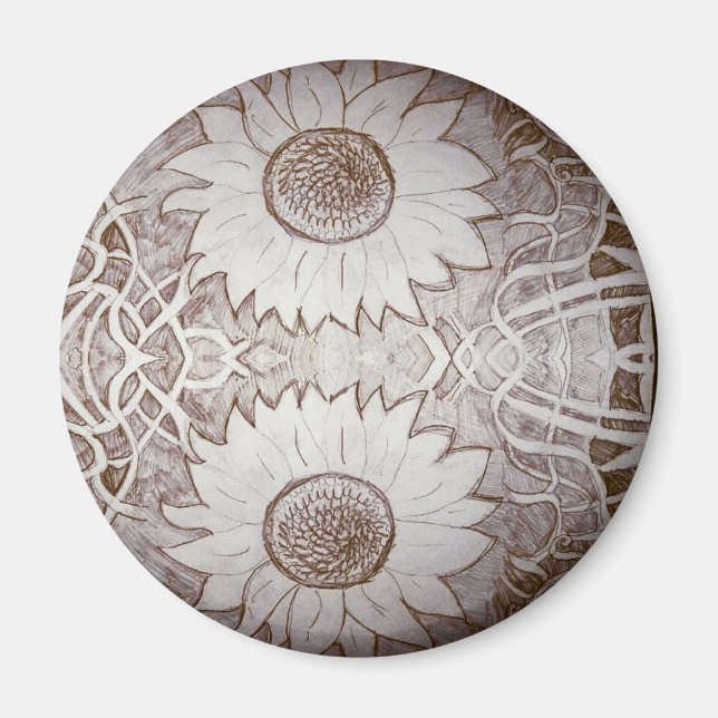 yaie Sonnenblume in jedem Haus und yaei Zuhause Magnet (Vorne)