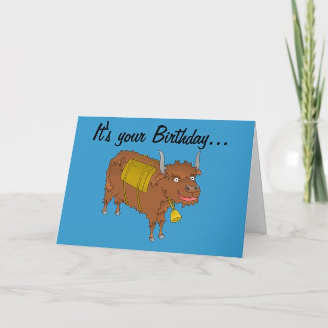Yak Birthday Card Karte (Vorderseite)