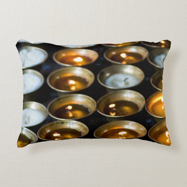 Yak-Butterkerzen Dekokissen (Vorderseite)