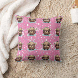 Yak Kawaii Lila Print Kissen