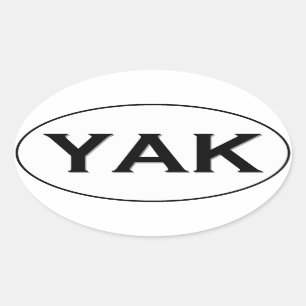 YAK Oval Logo Ovaler Aufkleber