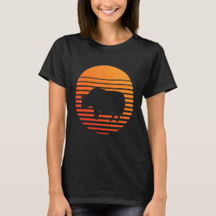 Yak Shadow Silhouette vor einer Sonne T-Shirt