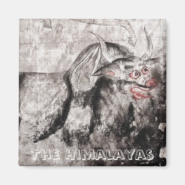 Yak, Yak - tibetische Antike Kunst (Kühlschrankmag Magnet (Vorne)