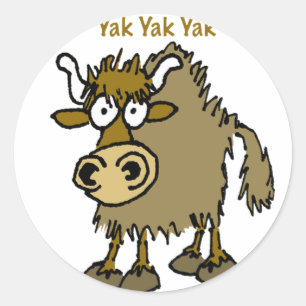 YAK YAK YAK Talking is Life! Runder Aufkleber