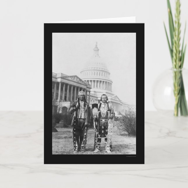 Yakama Indian Chiefs in front of the Capitol 1927 Karte (Vorderseite)