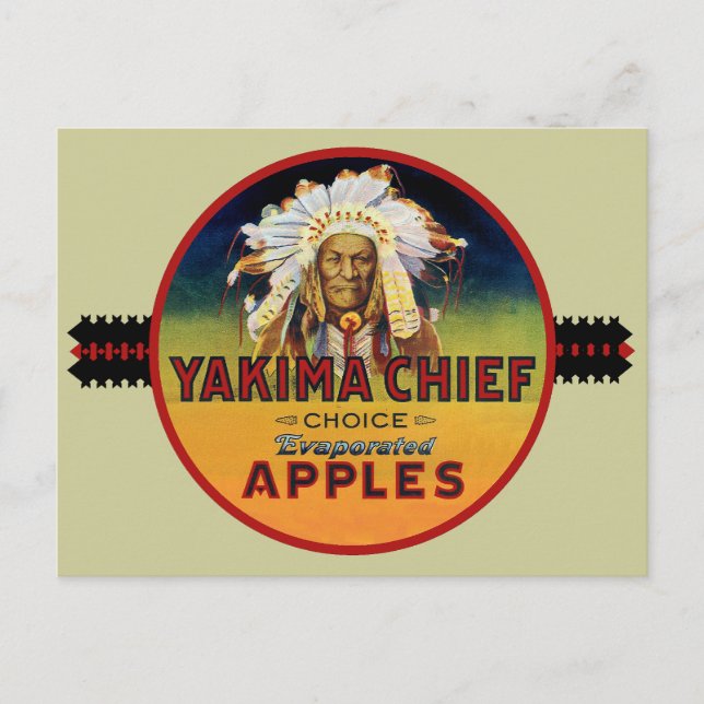 Yakima Chief Apple Crate Label Postkarte (Vorderseite)