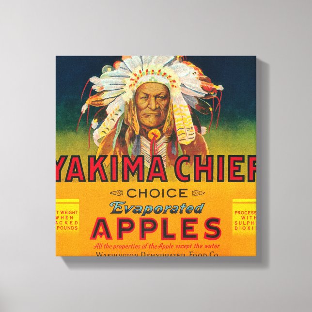 Yakima Chief Apple Label - Yakima, WA Leinwanddruck (Vorderseite)