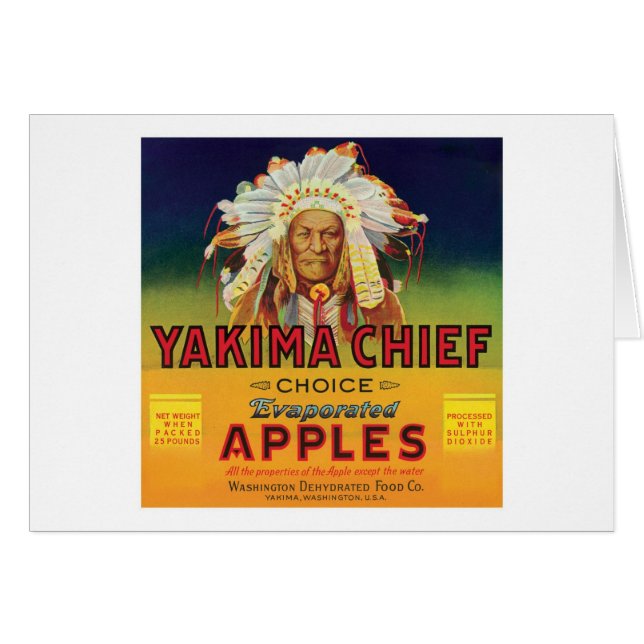 Yakima Hauptapfel-Vintager Aufkleber (Vorderseite (Horizontal))