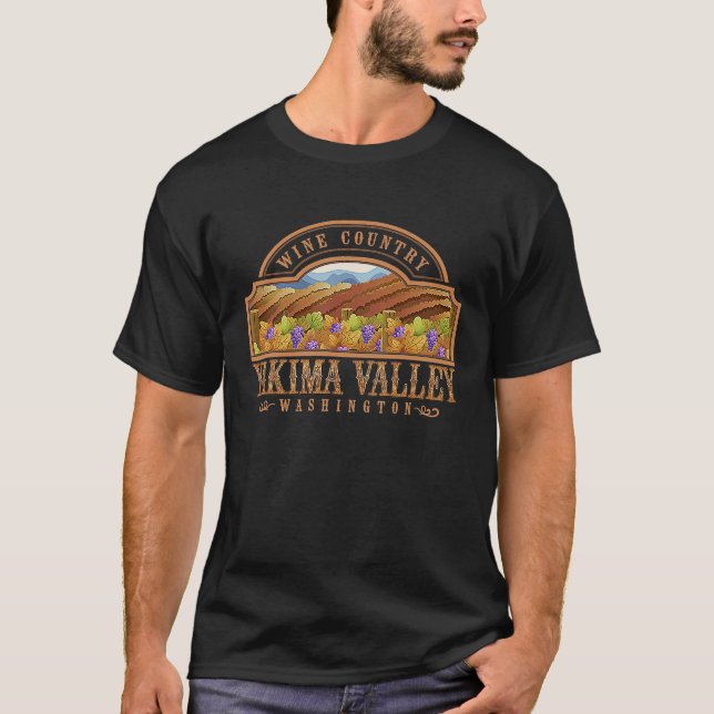 Yakima Tal Washington Weinkultur und Erde T-Shirt (Vorderseite)