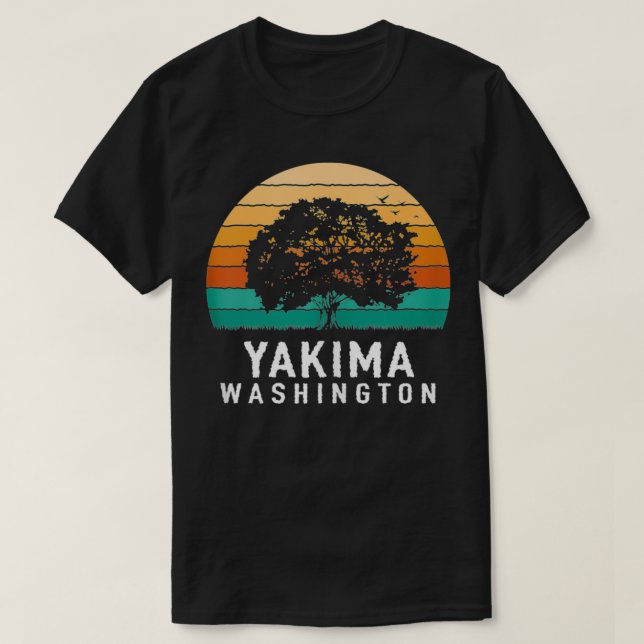 Yakima Vintag Sunset Washington Souvenir T-Shirt (Design vorne)