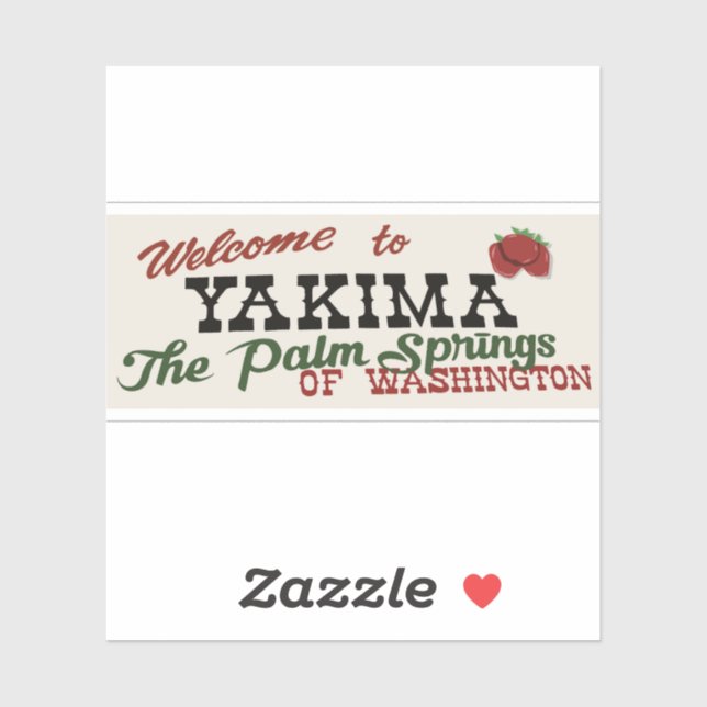 Yakima Washington Aufkleber (Blatt)