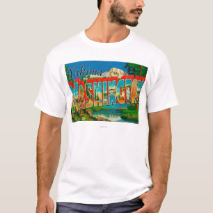 Yakima, Washington - große Buchstabe-Szenen T-Shirt