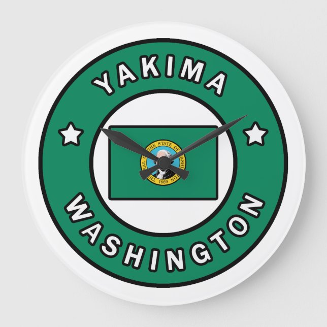 Yakima Washington Große Wanduhr (Vorderseite)