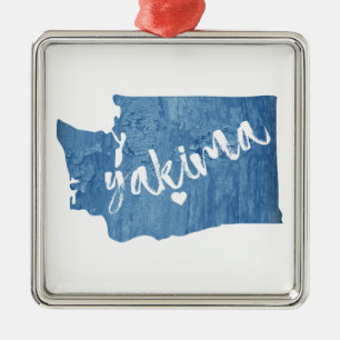 Yakima Washington Wood Grain Ornament Aus Metall