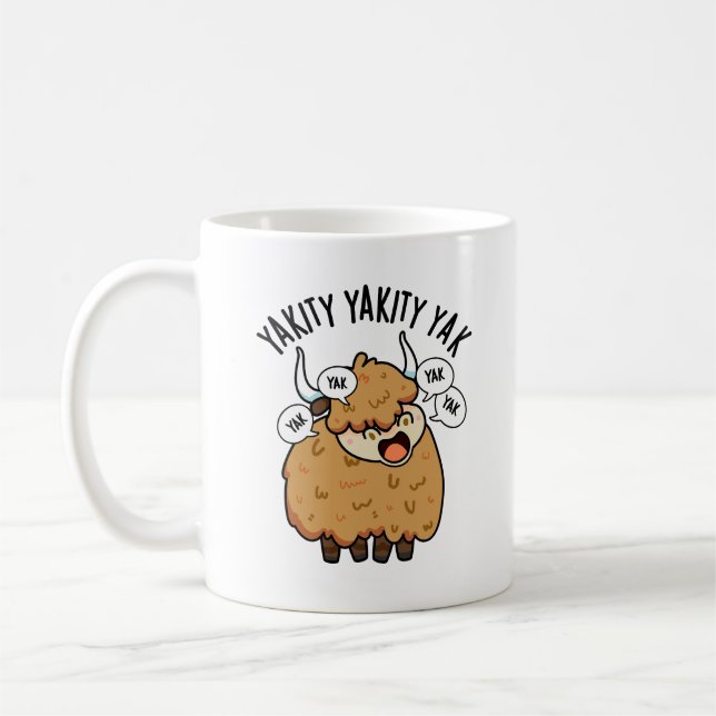Yakity Yakity Yak Funny Animal Pub Kaffeetasse (Links)