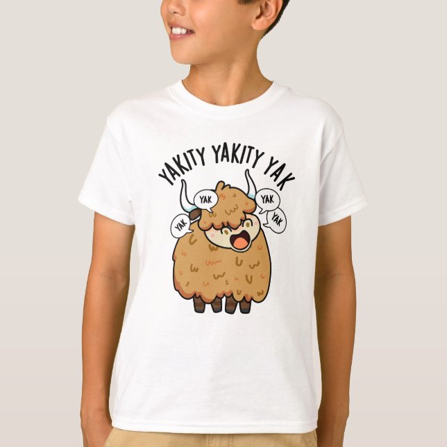 Yakity Yakity Yak Funny Animal Pub T-Shirt (Vorderseite)