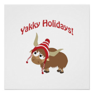 Yakky Urlaub! Winter Yak Poster